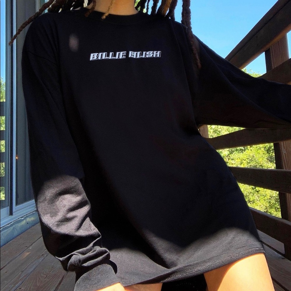 billie eilish overside long sleeve tee